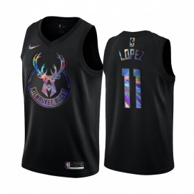 Maillot NBA Milwaukee Bucks Brook Lopez 11 Iridescent HWC Collection Swingman - Homme